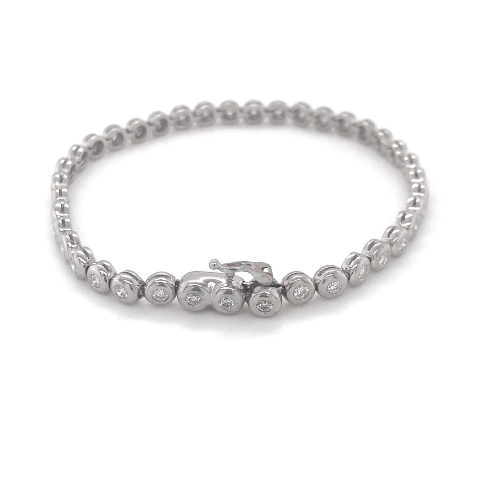 Elegant White Gold Tennis Bracelet